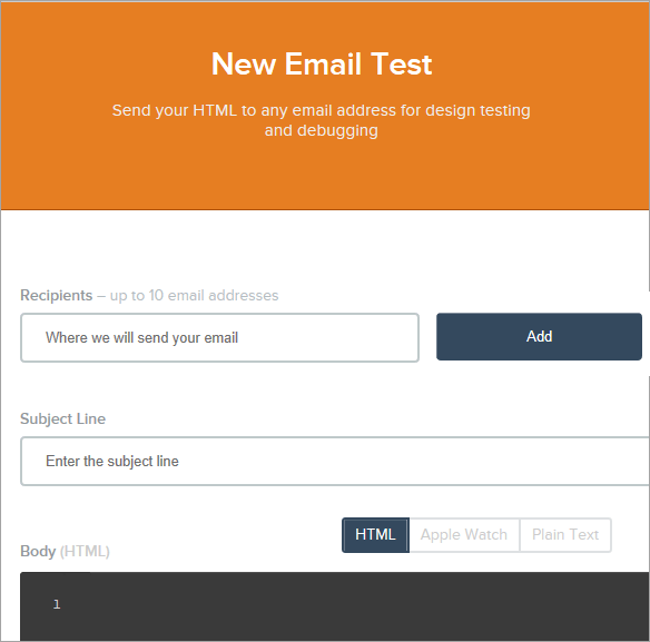 An example of PutsMail’s free standalone email testing tool